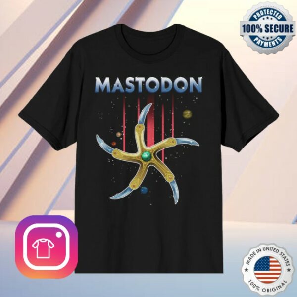 Mastodon Store Merch Five Finger Glaive Black T-Shirt