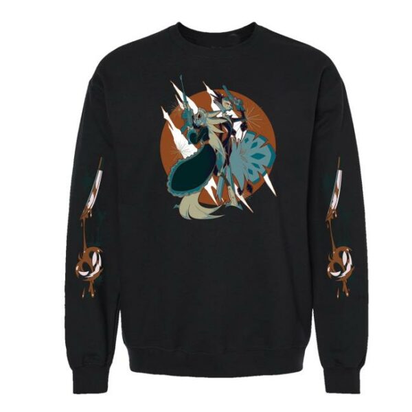 Sharkrobot Merch Store Andrealphus And Stella Halloween Slasher Crewneck Sweatshirt