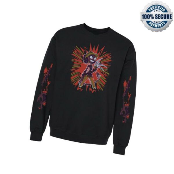 Sharkrobot Merch Store Barbie Wire Halloween Slasher Crewneck Sweatshirt