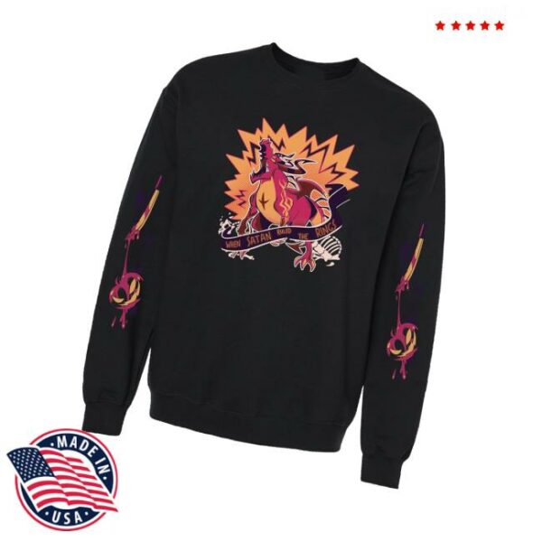 Sharkrobot Merch Store Satan Halloween Slasher Crewneck Sweatshirt