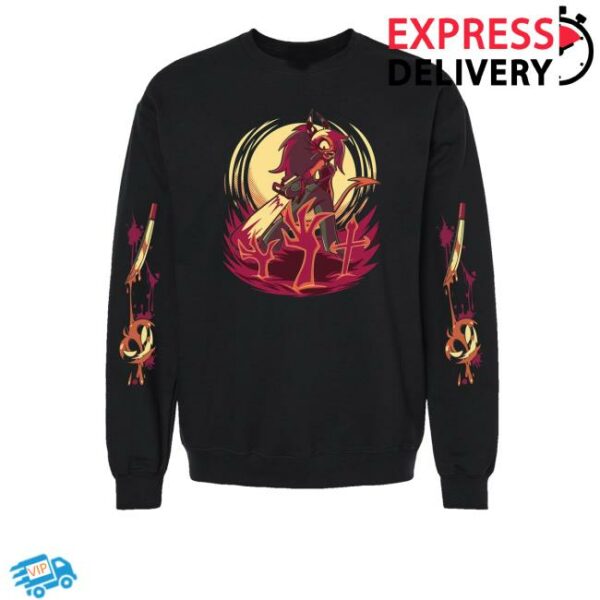 Sharkrobot Merch Store Sallie May Halloween Slasher Crewneck Sweatshirt