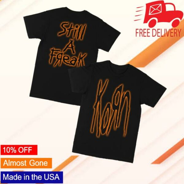 Korn Official Store Merch Orange Still A Freak Glow T-Shirt