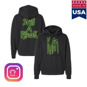 Korn Official Store Merch Green Still A Freak Glow Hoodie
