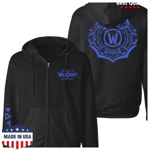 Blizzard Store Merch World Of Warcraft Midnight Darkheart Full Zip Hoodie
