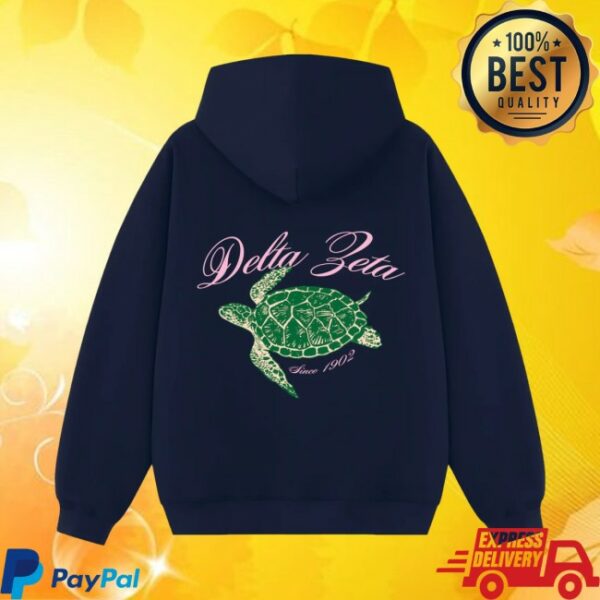 The Hang Loose Hut Store Merch Delta Zeta Totally Turtle Sorority Hoodie