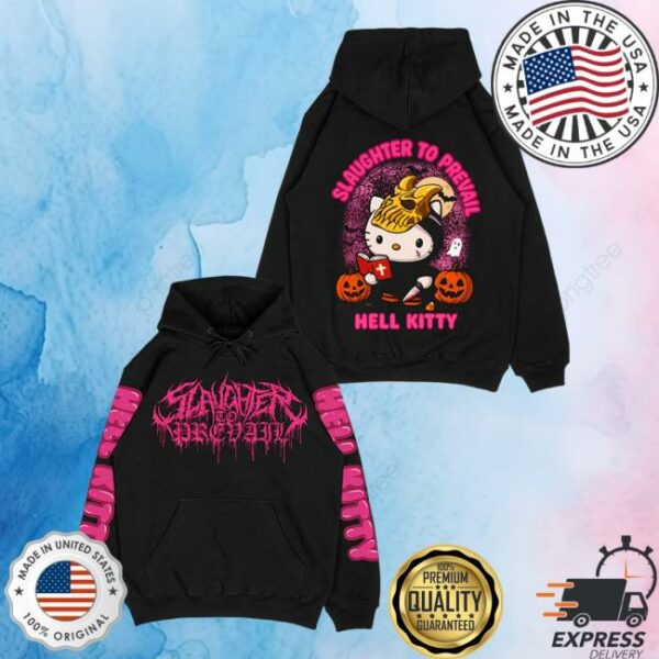 First Blood Merch Store Slaughter To Prevail Hell Kitty Halloween Hoodie