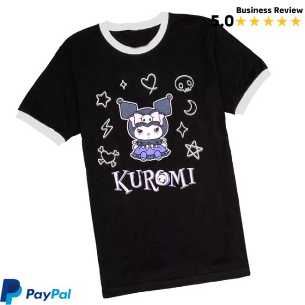 Hot Topic Merch Store Kuromi’s Mischief Mansion Ringer T-Shirt