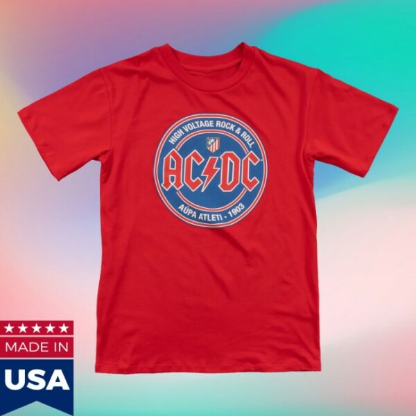 Acdc Store Merch Ac Dc X Atleti T-Shirt