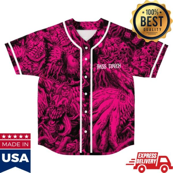 Rave Bonfire Store Merch Bass Coven Custom Baseball Jersey