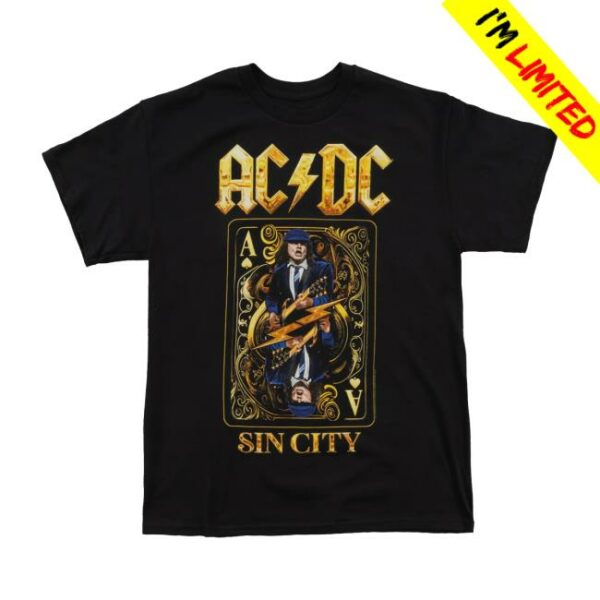 Acdc Merch Store Acdc Pwr Up Sin City T-Shirt