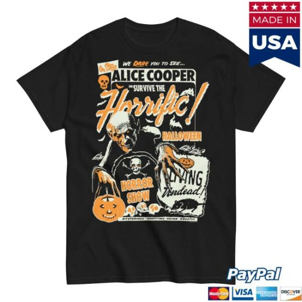 Alice Cooper Merch Store Horrific Halloween Horror Show Tee
