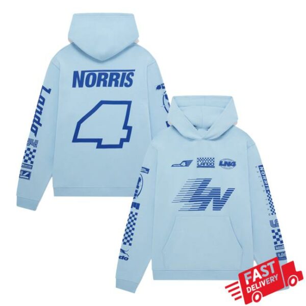 Lando Norris Merch Store Racer Hoodie Blue