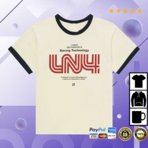 Lando Norris Merch Store Ringer Fitted Tee Vintage White