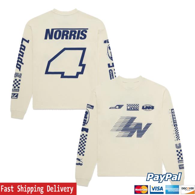 kenny Lando Norris Merch Store Waffle Long Sleeve Tee Vintage Whiteaa