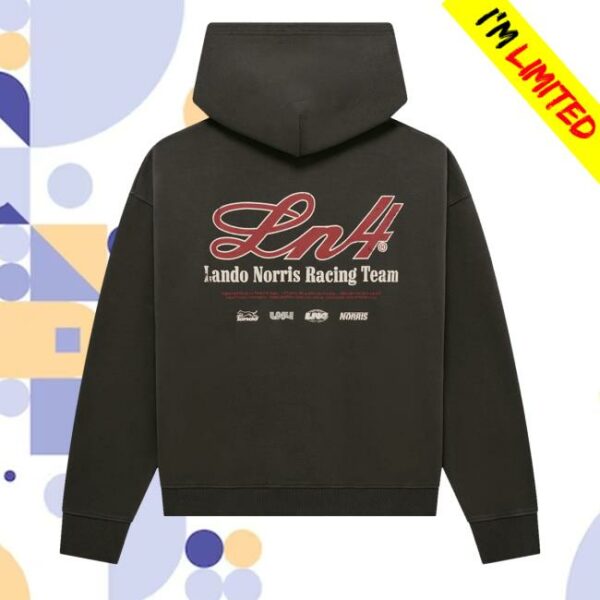 Lando Norris Merch Store Zip Hoodie Charcoal