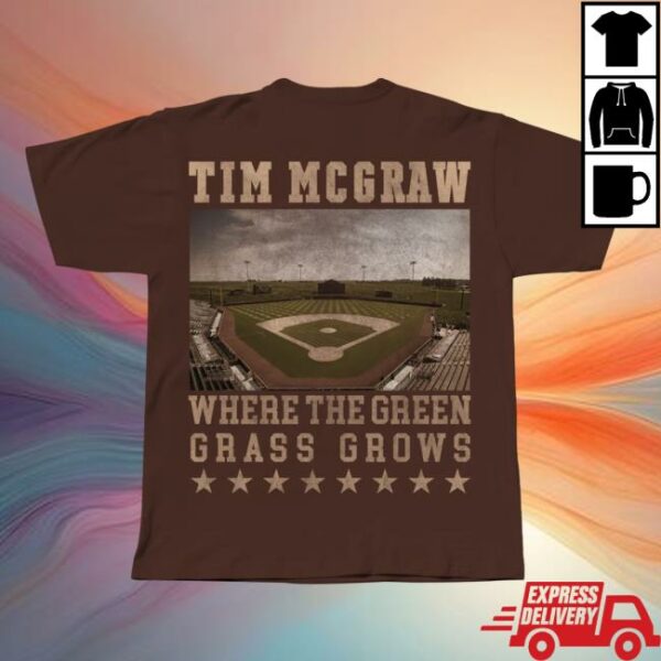 Tim Mcgraw Merch Store Tm Baseball Field Brown Tee