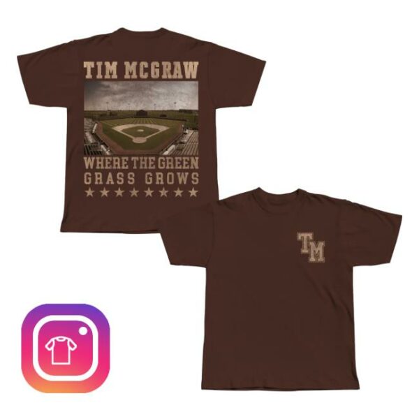 Tim Mcgraw Merch Store Tm Baseball Field Brown Tee