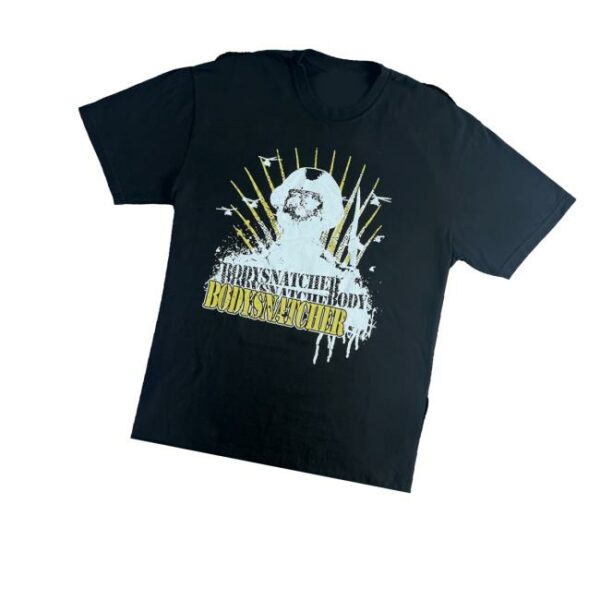 Bodysnatcher Official Merch Store Helicopter Yellow Logo T-Shirt