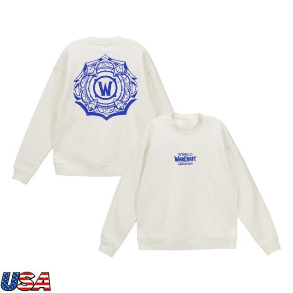 Blizzard Gear Merch World Of Warcraft Midnight Dark Heart White Crewneck Sweatshirt