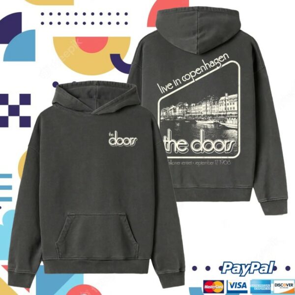The Doors Store Merch Live In Copenhagen 1968 Pullover Hoodie