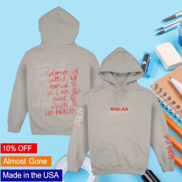 Malaa Store Merch Malaa 2025 Tour Hoodie