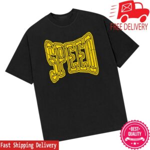 Speed Store Merch Gold Logo Black Tee