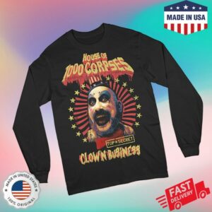 Rob Zombie Store Merch Top Secret Clown Business Long Sleeve Rob Zombie Store Merch Top Secret Clown Business Long Sleeve