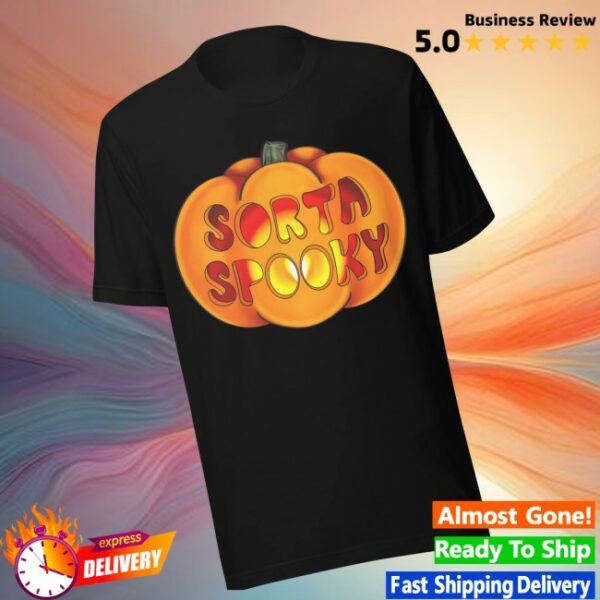 Billyendstheworld Store Merch Creep It Sorta Spooky, Pumpkin – Black T-Shirt
