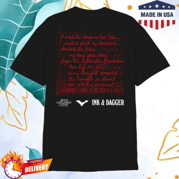 Trust Records Store Merch Vampires Black T-Shirt