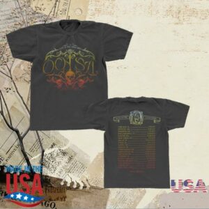 Qotsa Store Merch Alive In The Catacombs Skull Tour T-Shirt