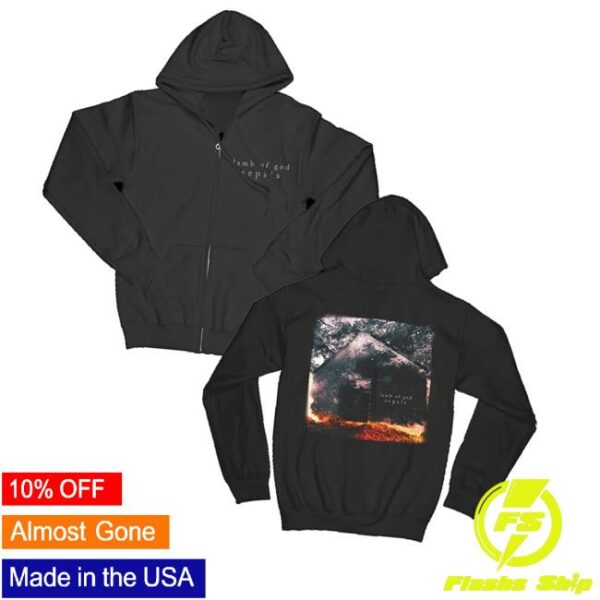 Lamb Of God Merch Store Sepsis Cover Zip Hoodie