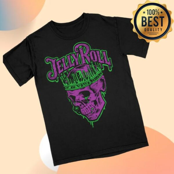 Jellyroll615 Store Merch Glow In The Dark Skull T-Shirt
