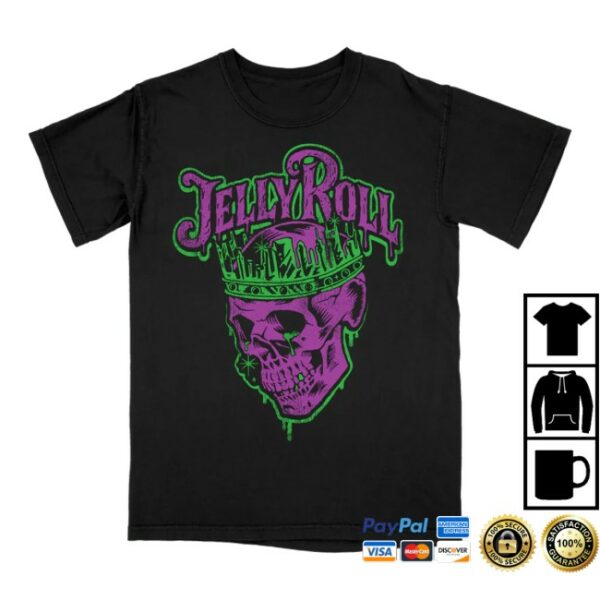 Jellyroll615 Store Merch Glow In The Dark Skull T-Shirt