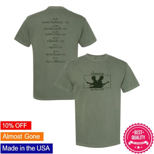Dawes The Band Merch Store Duo Tour 2025 Tee