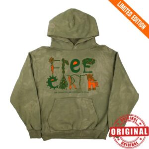 Online Ceramics Merch Store Free Earth Hand Dyed Green Hoodie