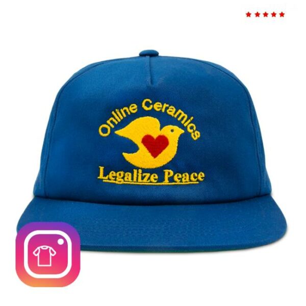 Online Ceramics Merch Store Legalize Peace Blue Hat