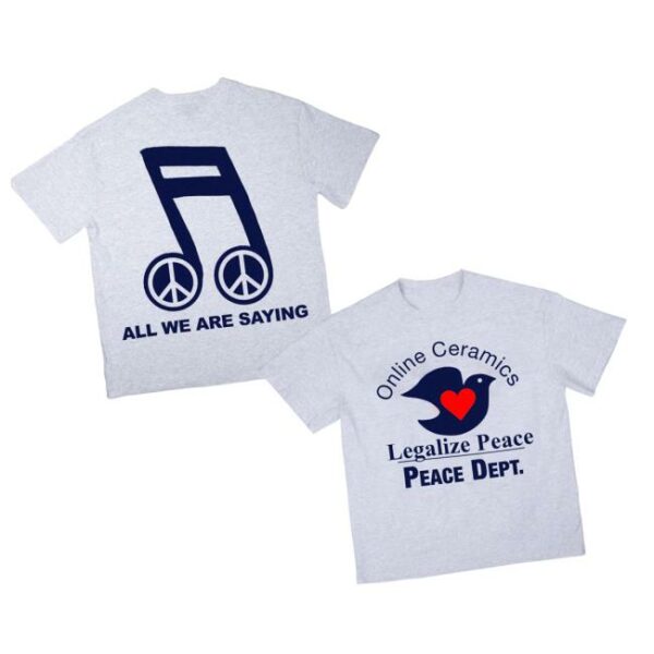 Online Ceramics Merch Store Legalize Peace Heather Gray Tee