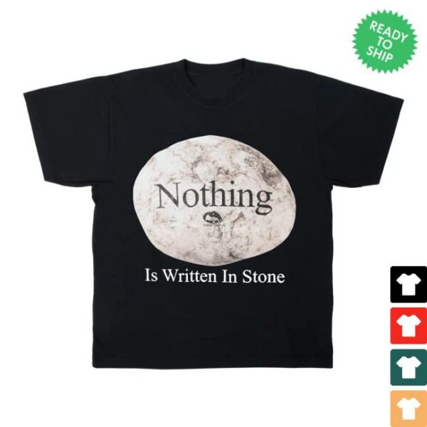 Online Ceramics Merch Store Nothing Is Written In Stone Black Tee