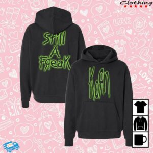 Korn Official Merch Store Green Still A Freak Glow Hoodie