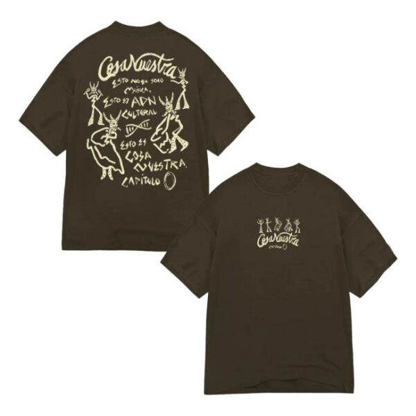 Rauw Alejandro Store Merch Adn Tee Shirt Brown