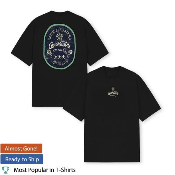 Rauw Alejandro Store Merch Cresta Tee Shirt Black