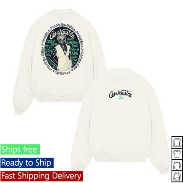 Rauw Alejandro Store Merch Ecos De Origen Sweatshirt Off White