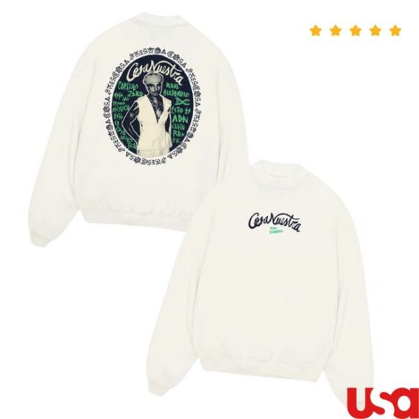 Rauw Alejandro Store Merch Ecos De Origen Sweatshirt Off White