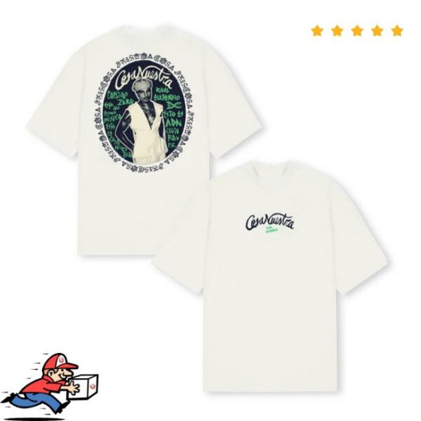 Rauw Alejandro Store Merch Ecos De Origen Tee Shirt Off-White
