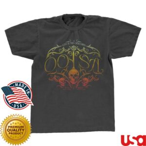 Qotsa Merch Store Alive In The Catacombs Skull Tour T-Shirt Black