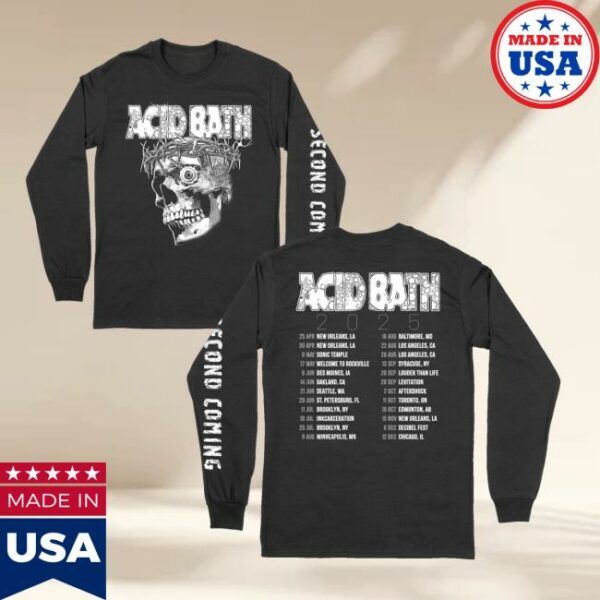 Acid Bath Official Merch Store Greyscale Tour Long Sleeve Shirt