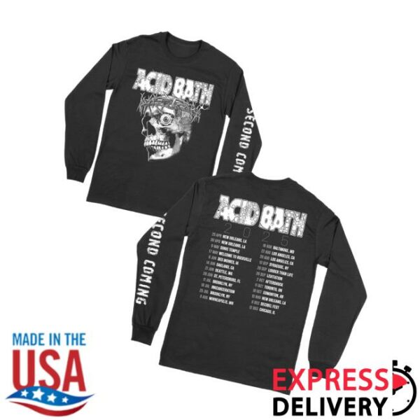 Acid Bath Official Merch Store Greyscale Tour Long Sleeve Shirt