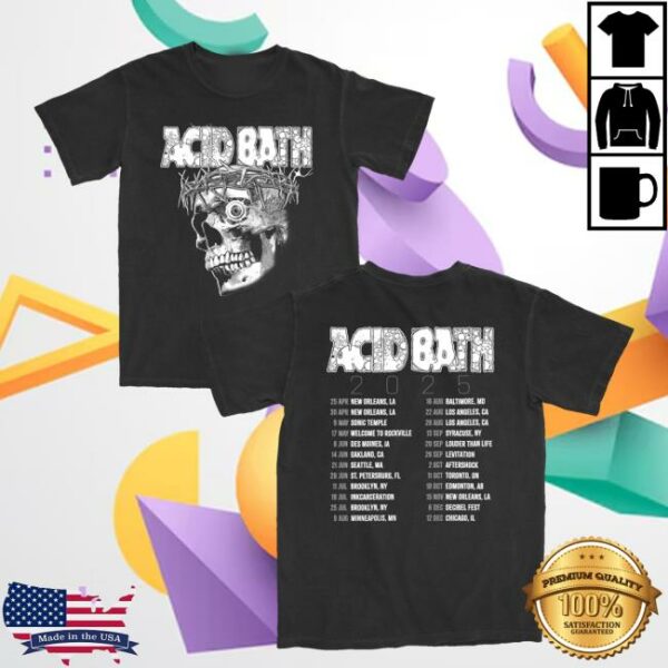 Acid Bath Official Merch Store Greyscale Tour Shirt