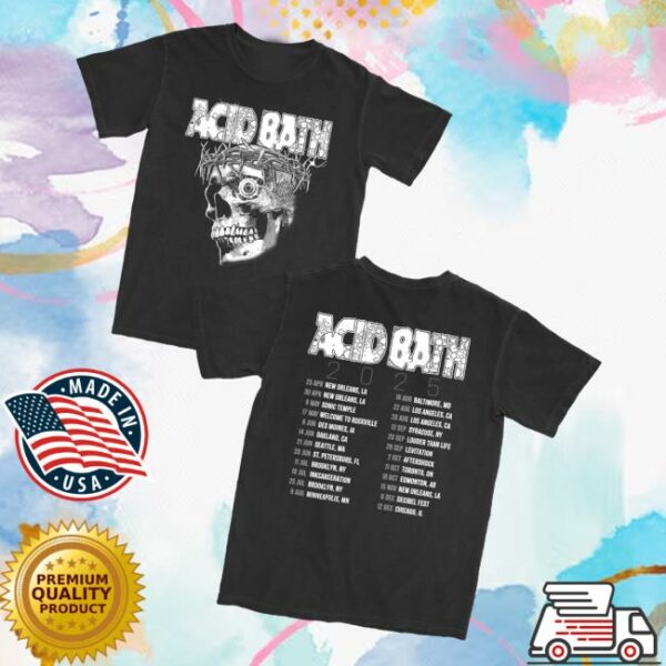 Acid Bath Official Merch Store Greyscale Tour Shirt