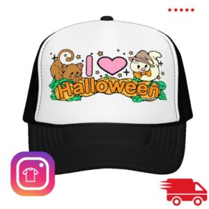 Hannah Michelle Merch Store Limited Release I Love Halloween Foam Trucker Hat
